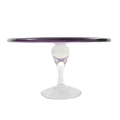 Murano Glass Amethyst Cake Stand, 25cm