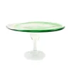 Murano Glass Green Cake Stand, 25cm