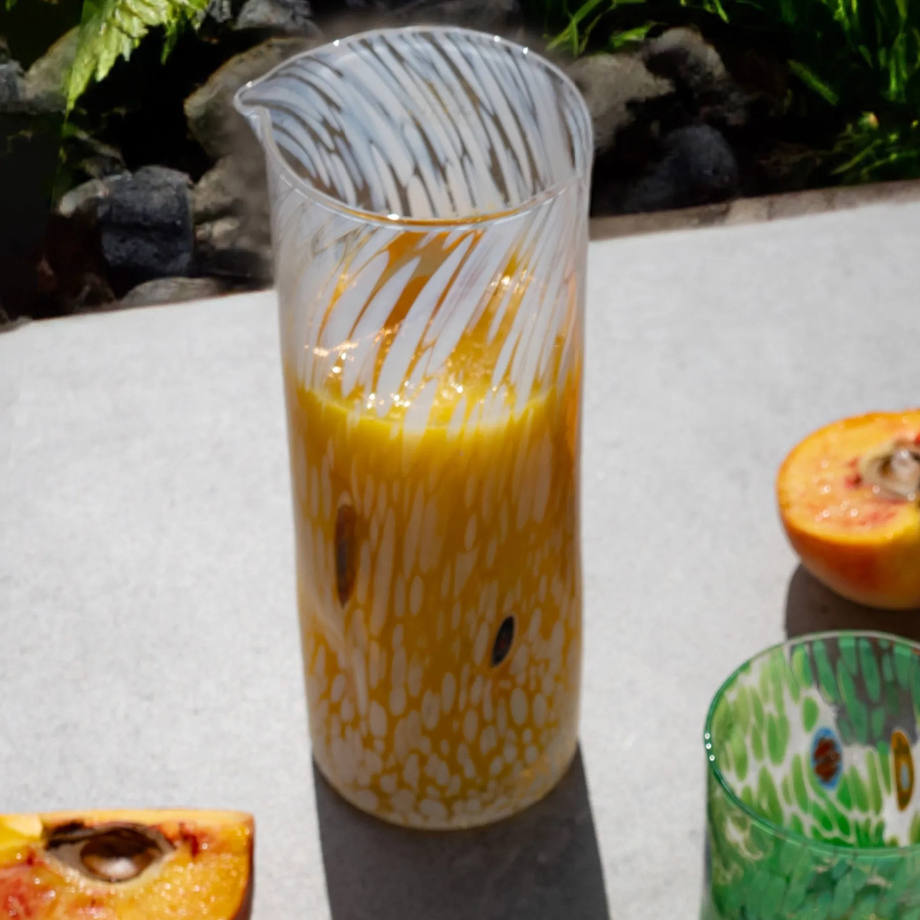 Murano Glass Tall Pitcher, White