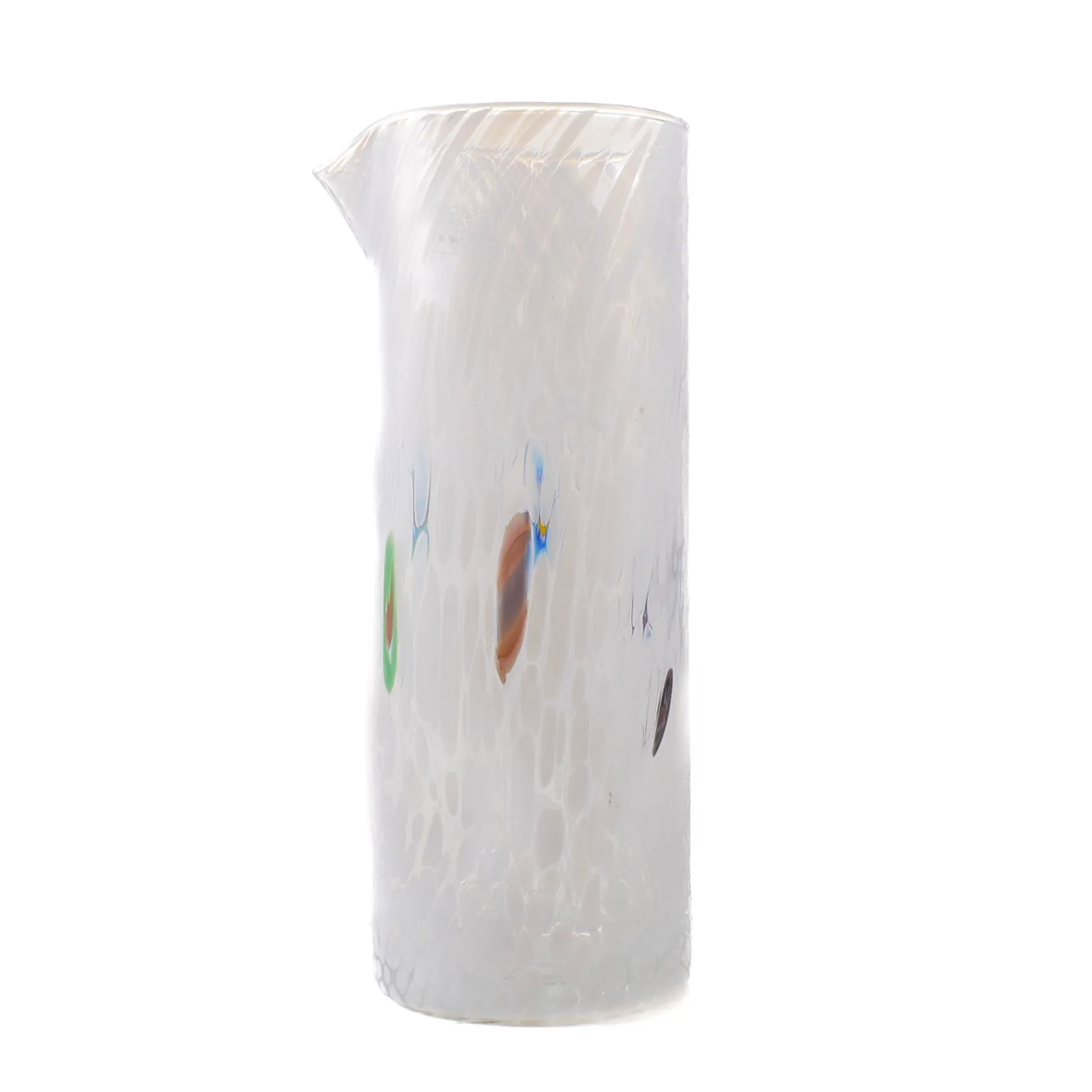 Murano Glass Tall Pitcher, White