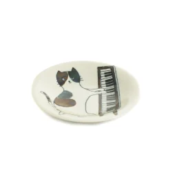 Musical Cat Japanese Side Plate, 16cm