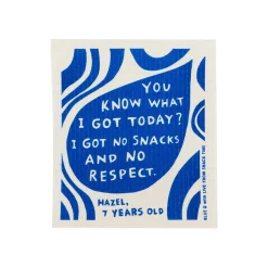 No Snacks No Respect Swedish Compostable Dishcloth