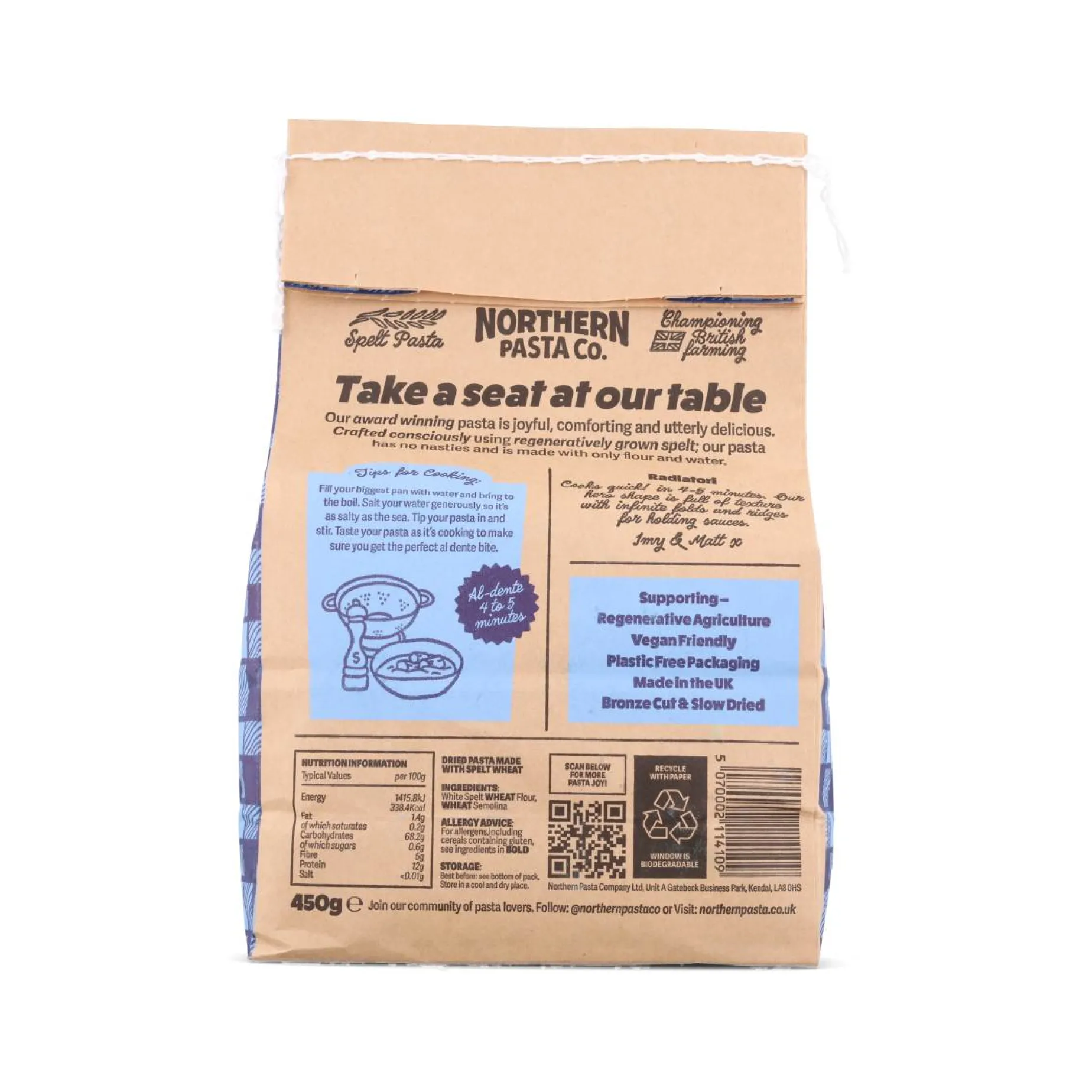 Northern Pasta Co. Radiatori, 450g