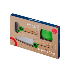 Opinel Green Le Petit Chef 3 Piece Children's Knife Set