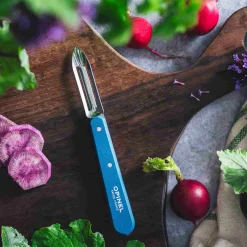 Opinel No 115 Blue Beechwood Handle Peeler, 6cm