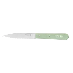 Opinel No 113 Sage Beechwood Handle Serrated Paring Knife, 10cm