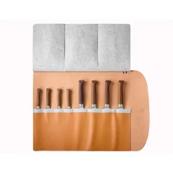 Opinel Reclaimed Leather 8 Slot Knife Roll