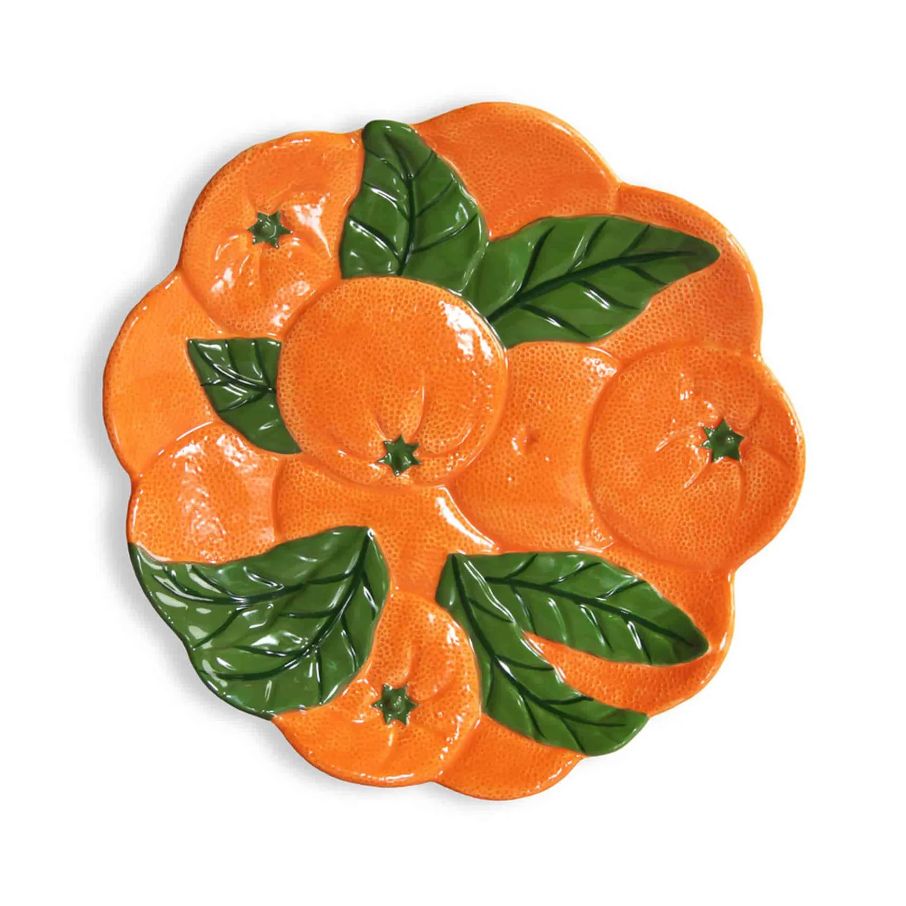 Orange Ceramic Plate, 23.5cm