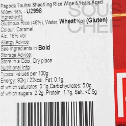 Pagoda Touhai ShaoXing Rice Wine 5 Years Aged, 500ml