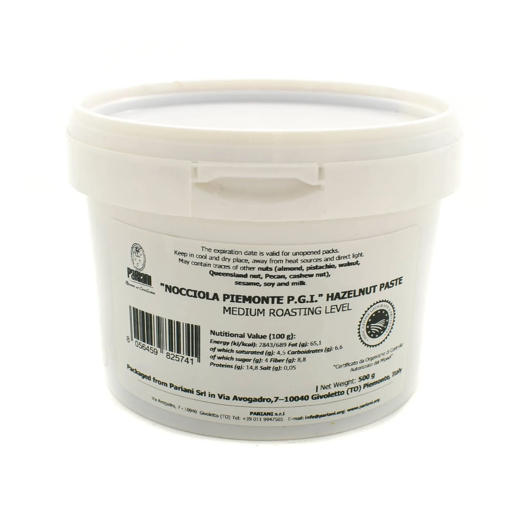 Pariani "Nocciola Piemonte PGI" Hazelnut Paste, 500g