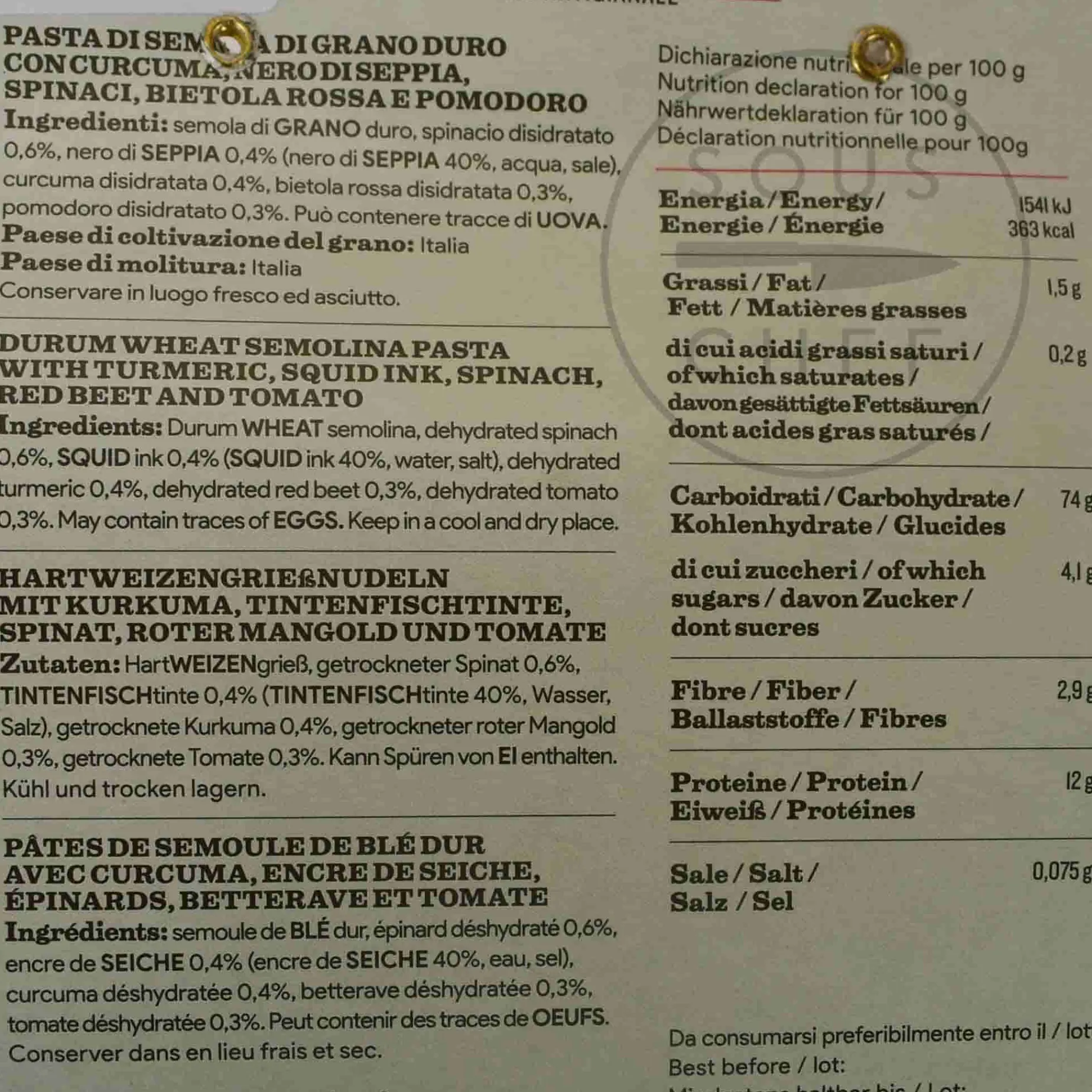 Pasta L'Antica Multicolour Pasta Maccheroni, 500g