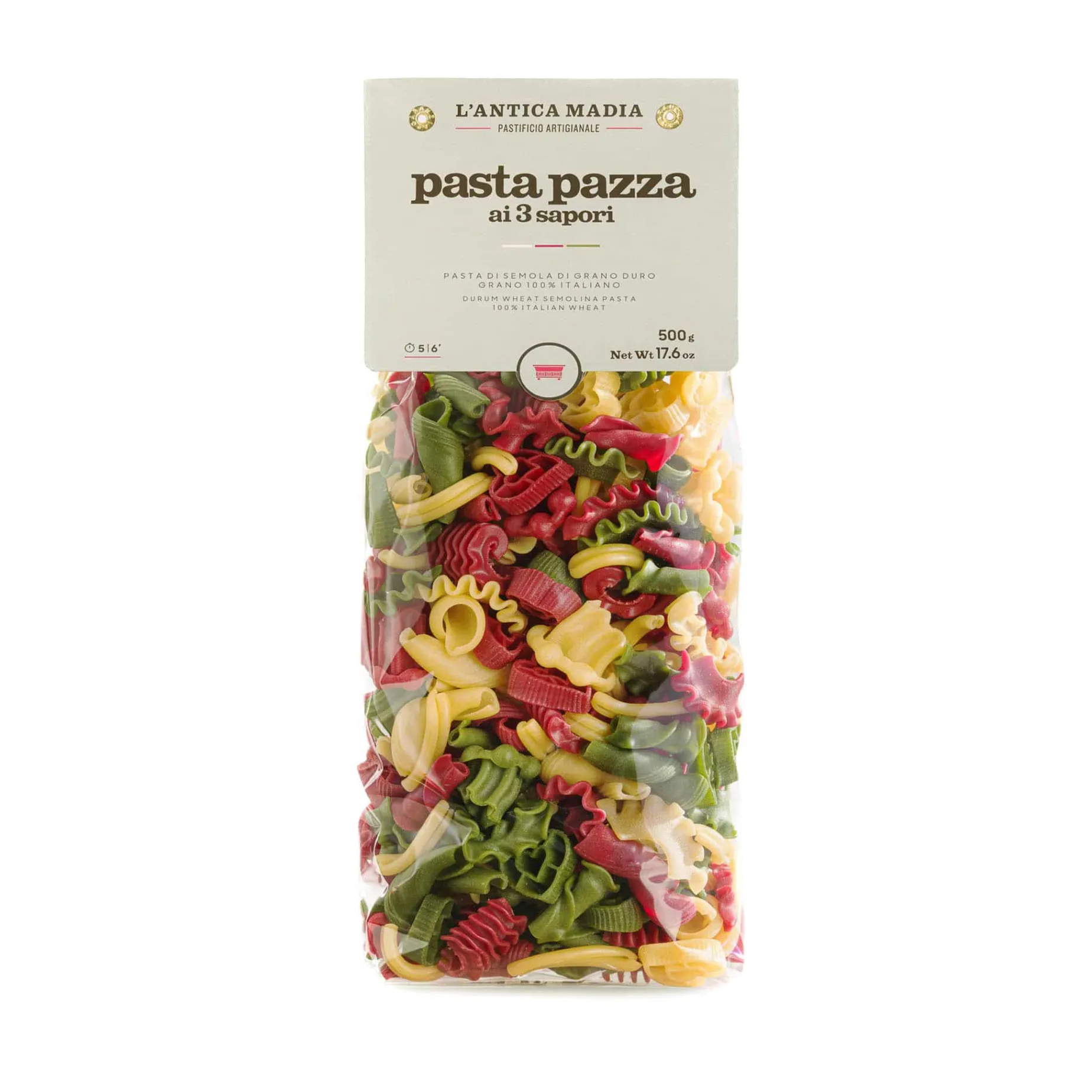 Pasta L'Antica Tricolore Pasta Pazza, 500g