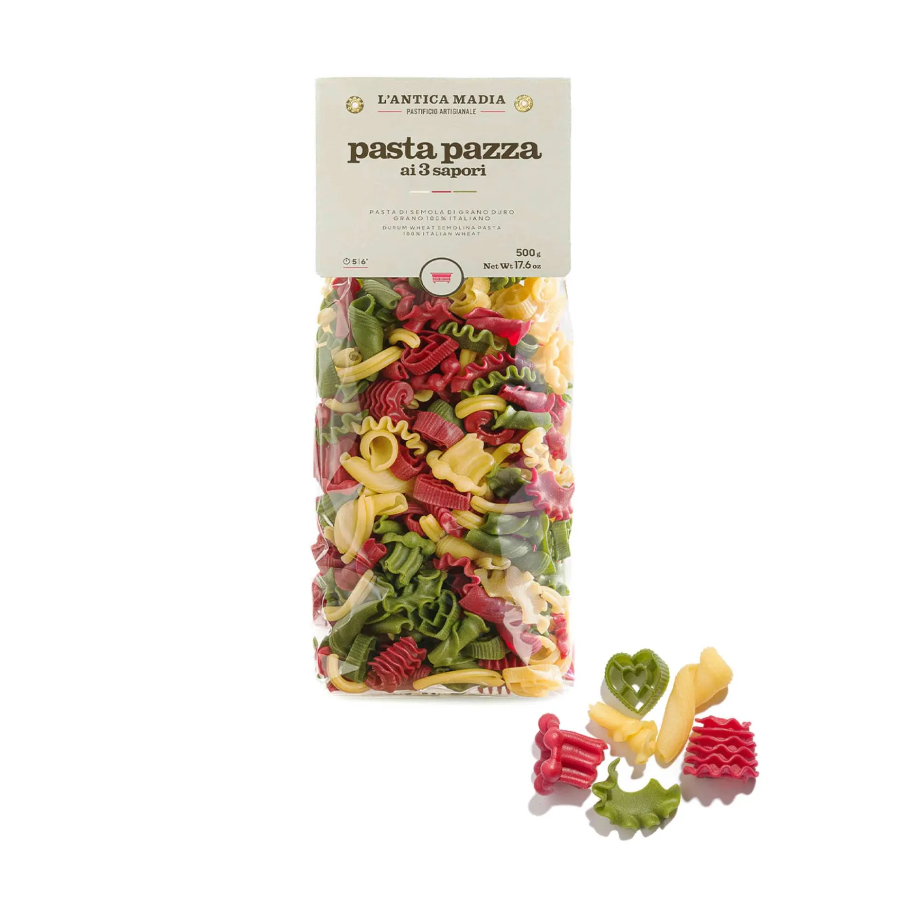 Pasta L'Antica Tricolore Pasta Pazza, 500g