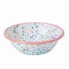 Pink Dot Enamel Salad Bowl