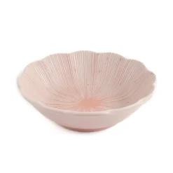 Pink Scalloped Japanese Bowl, 13.5cm