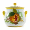 Pomegranate-Painted Terracotta Cooking Pot, 20cm