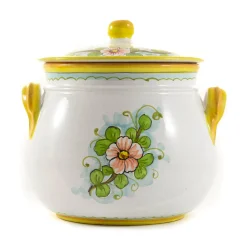 Pomegranate-Painted Terracotta Cooking Pot, 20cm