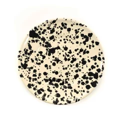 Puglia Black Splatter Side Plate, 19cm