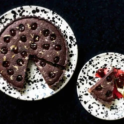 Puglia Black Splatter Side Plate, 19cm