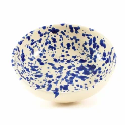 Puglia Blue Splatter Bowl, 19cm