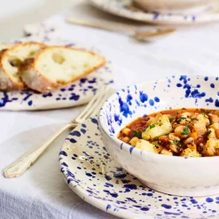 Puglia Blue Splatter Dinner Plate, 27cm