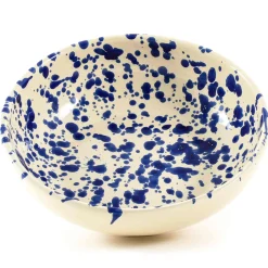 Puglia Blue Splatter Large Salad Bowl, 28cm