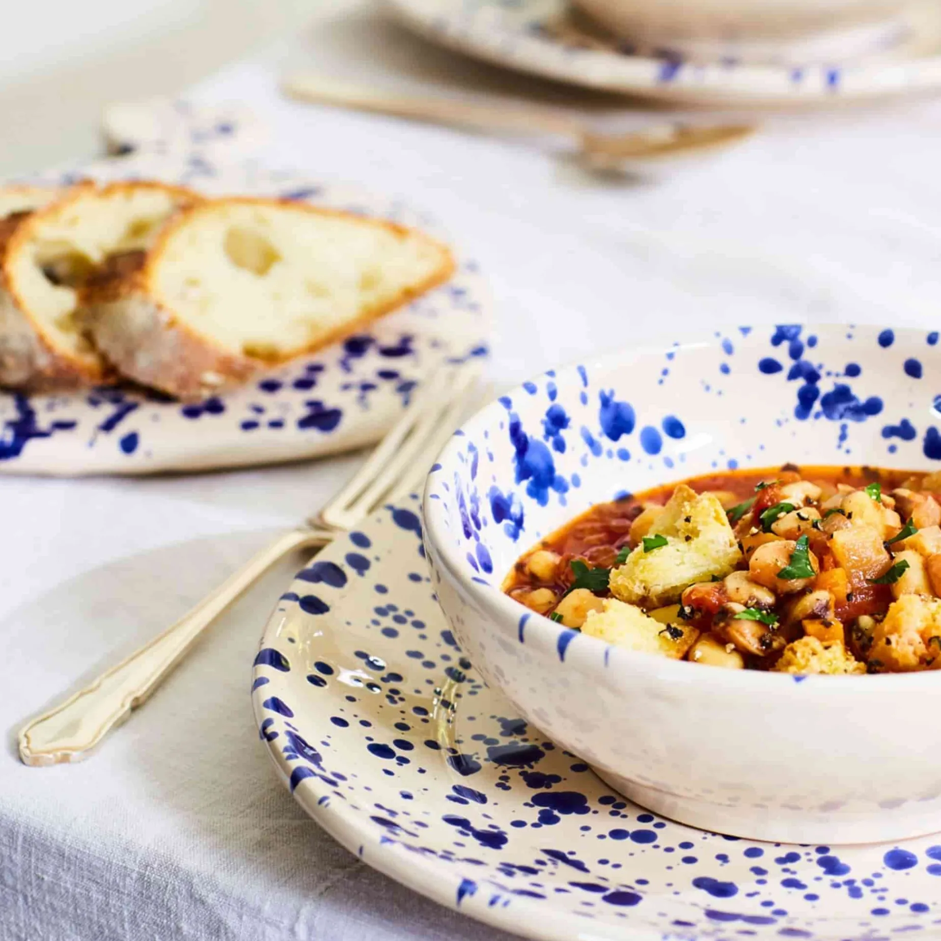 Puglia Blue Splatter Pitcher