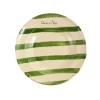 Puglia "Cacio E Pepe" Green Stripe Pasta Bowl, 29cm