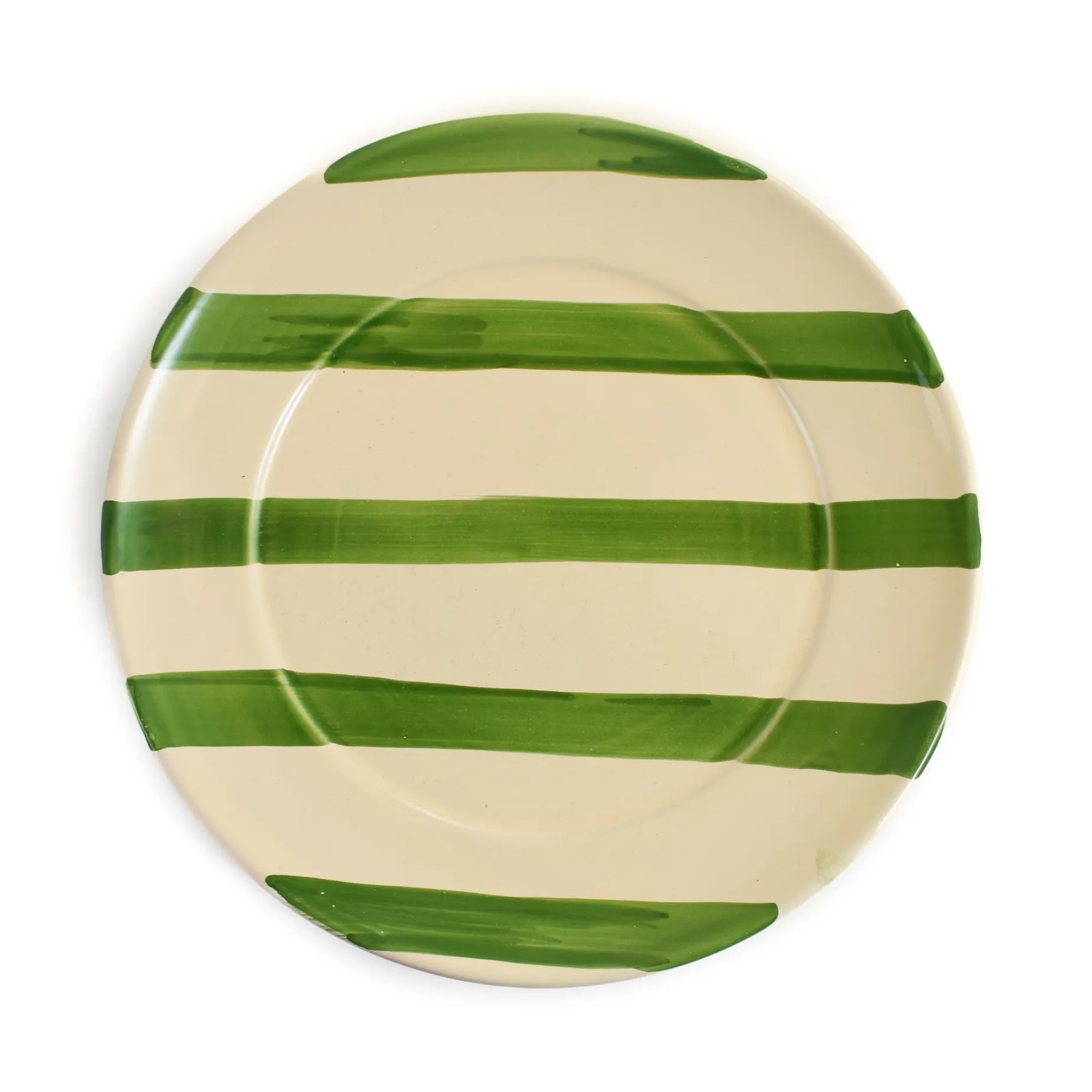 Puglia Green Stripe Dinner Plate, 27cm