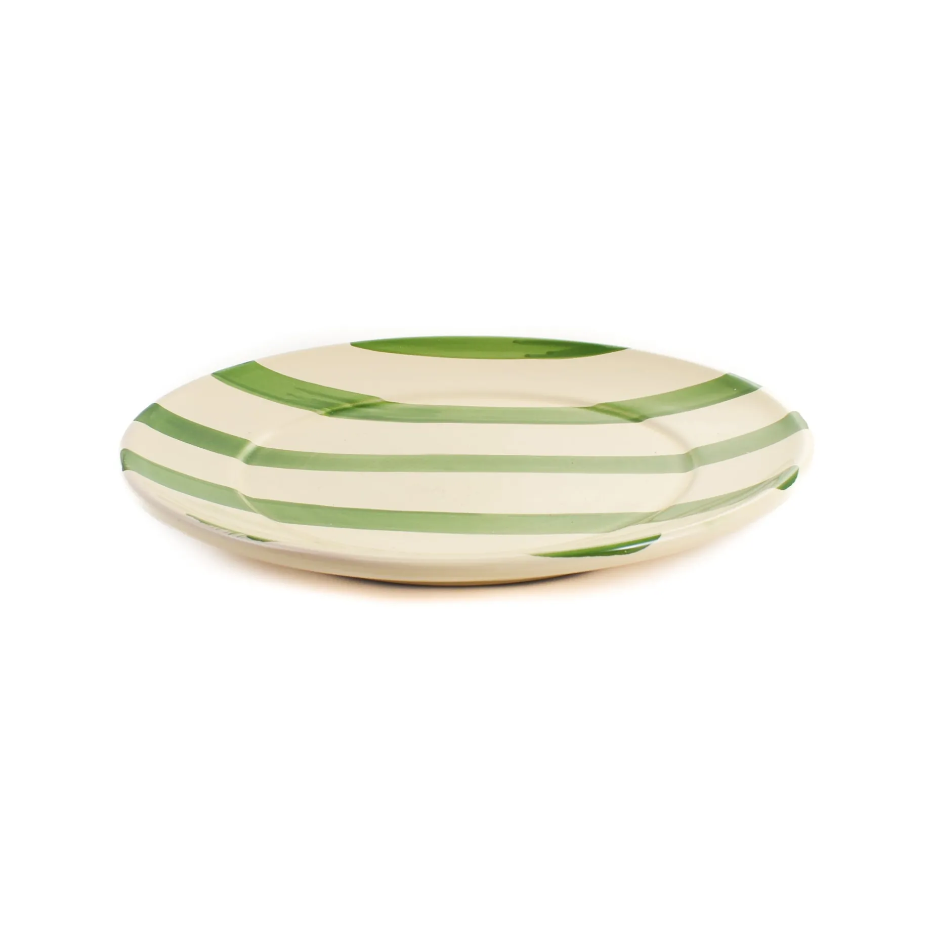 Puglia Green Stripe Dinner Plate, 27cm