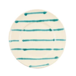 Puglia Teal Stripe Dinner Plate, 24cm