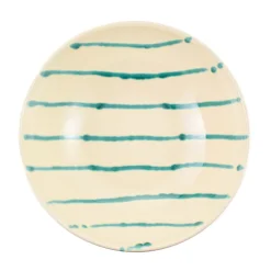 Puglia Teal Stripe Pasta Bowl, 28cm