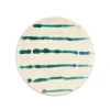 Puglia Teal Stripe Side Plate, 19cm