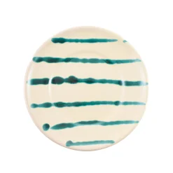 Puglia Teal Stripe Side Plate, 19cm