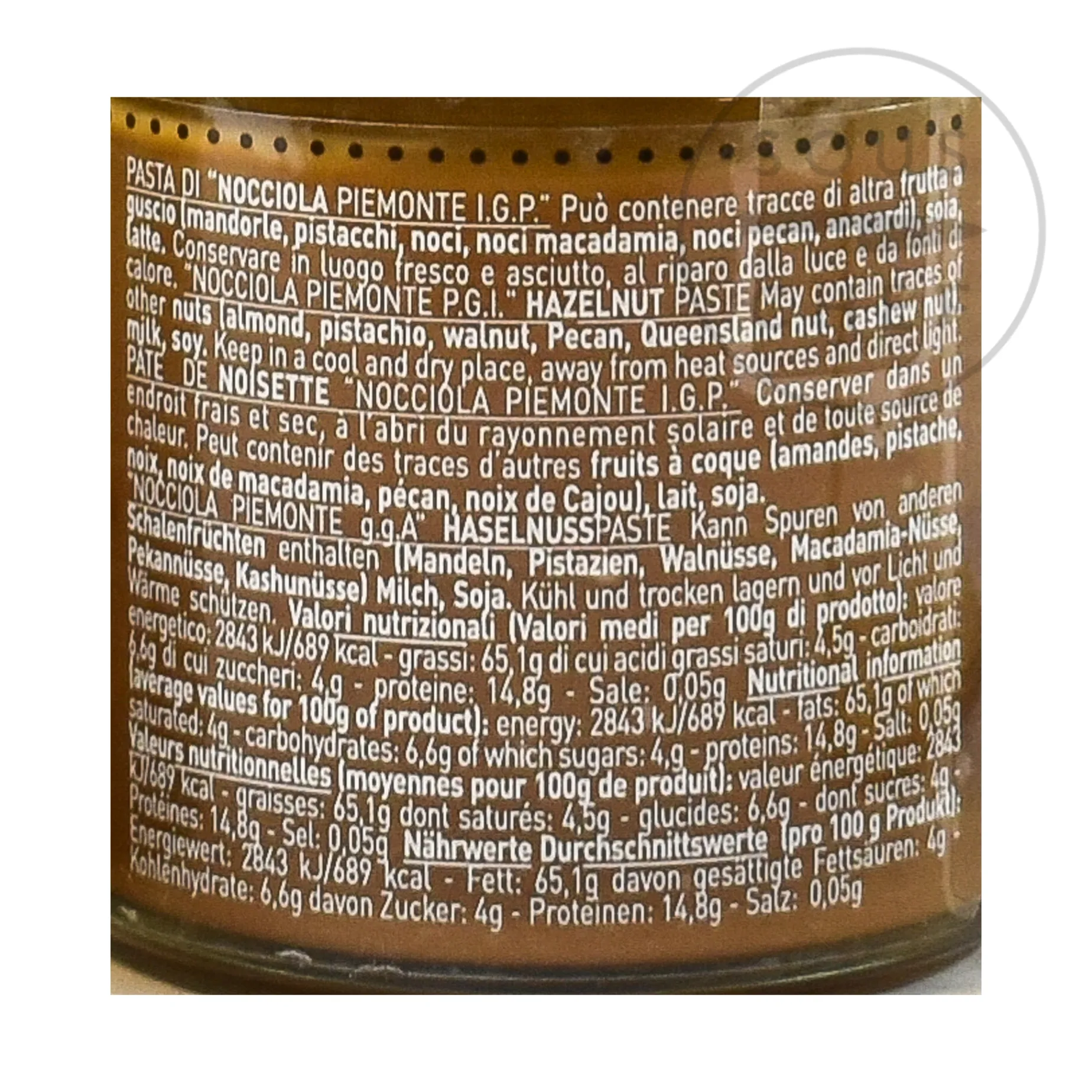 Pure Piemonte Hazelnut Paste, 180g