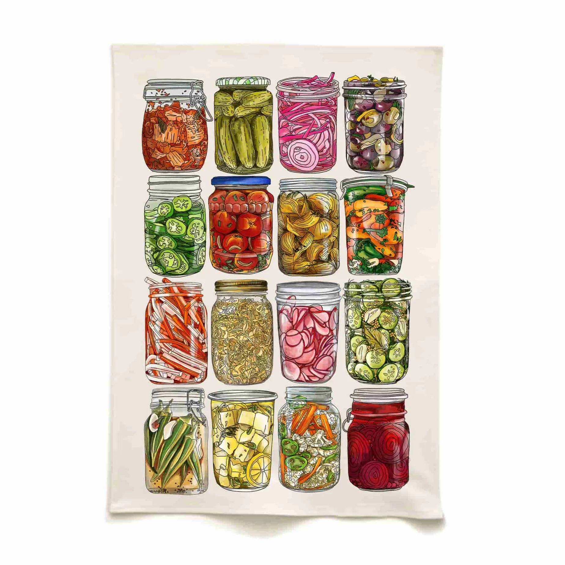 Quite Nice Clothing For The Love of Pickles Organic Cotton Tea Towel