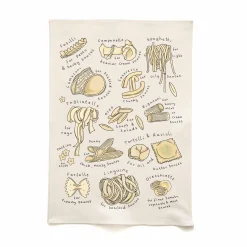 Quite Nice Clothing Types of Pasta Organic Cotton Tea Towel