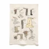 Quite Nice Clothing Types of Noodles Organic Cotton Tea Towel