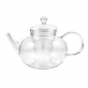 Round Glass Teapot & Strainer 1.2 litres