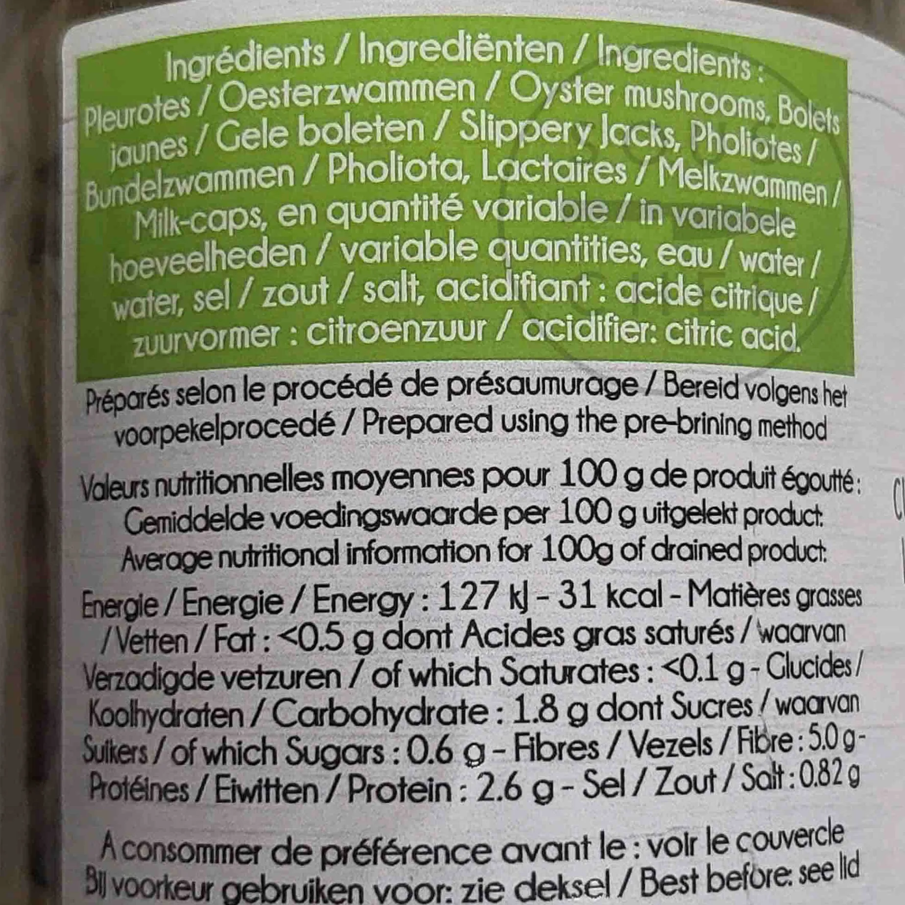 Sabarot Mixed Forest Mushrooms, 185g