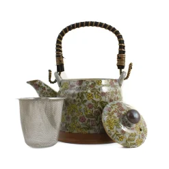 Saku Floral Japanese Teapot