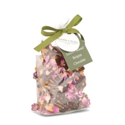 Salted Caramel, Rose Petal & Dark Belgian Chocolate Peanut Brittle, 200g