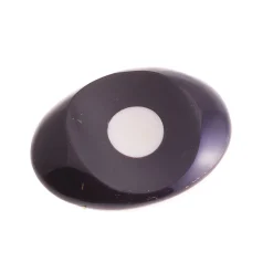 Sarah Petherick Black Horn Chopstick Rest with White Bone Dot, 4.5cm