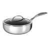 Scanpan HaptIQ Stainless Steel Non-Stick Deep Saute Pan with Lid, 26cm