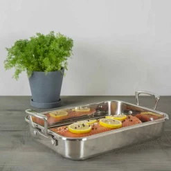 Scanpan Impact Stainless Steel Roasting Pan with Rack, 43x28cm