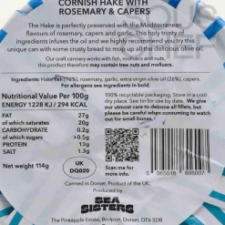 Sea Sisters Tinned Cornish Hake With Rosemary & Capers, 110g