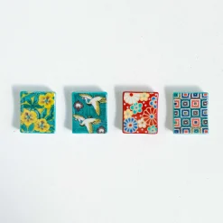 Seikou Porcelain Aoi Floral Chopsticks Rest