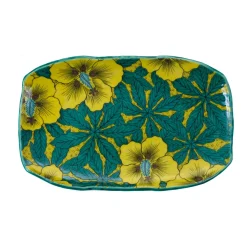 Seikou Porcelain Gold Floral Rectangular Platter, 32cm