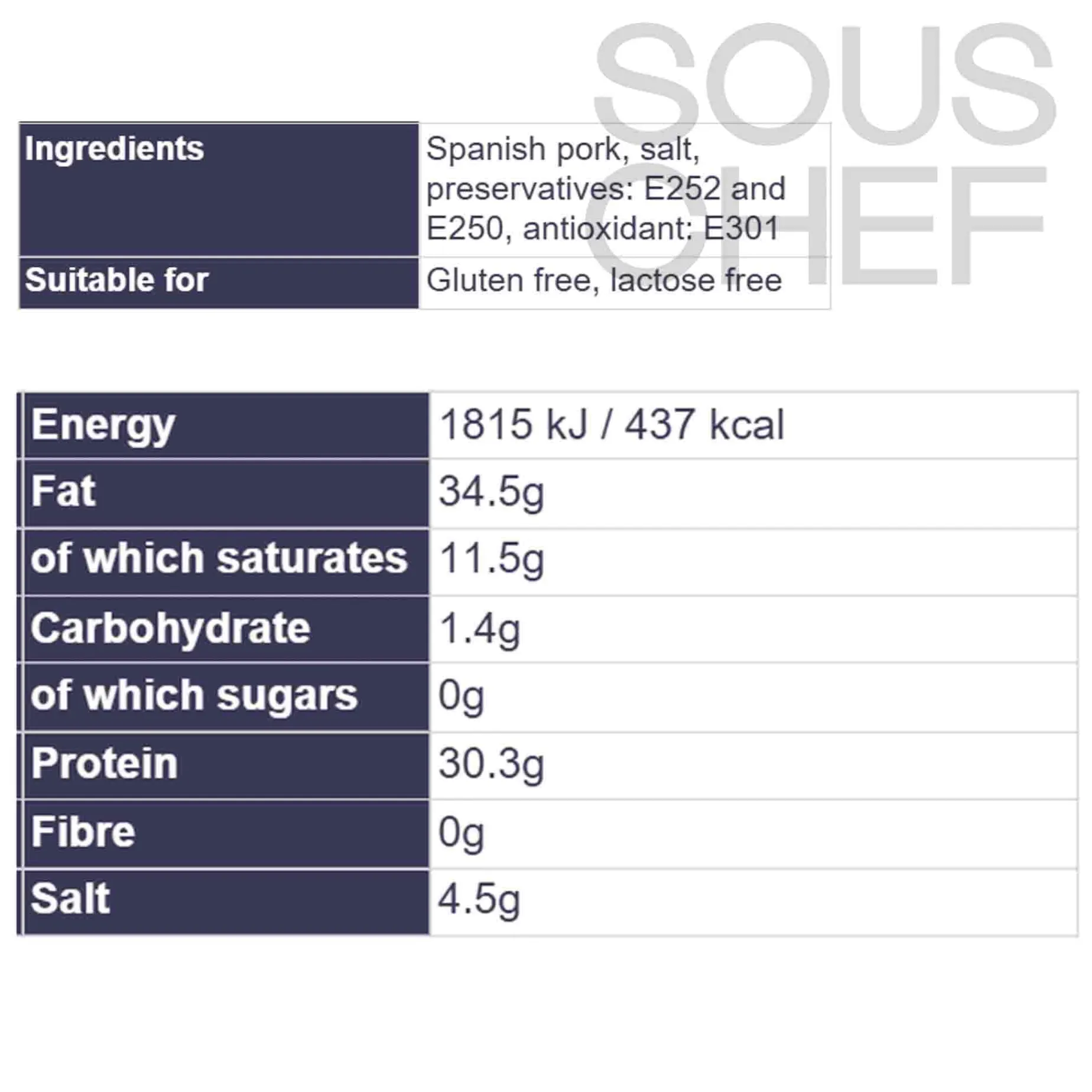 Senorio 100% Iberico Shoulder Ham & Carving Set, 4-4.5kg