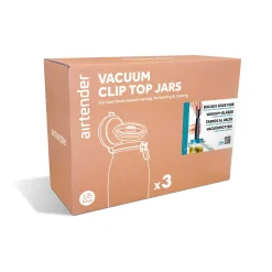 Set of 3 Airtender x Kilner Clip Top Jars with Vacuum Seal Lids